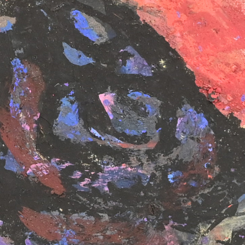 Frantic Framed Nihonga Painting of a Flounder ーのむら 清六 "カレイ図"