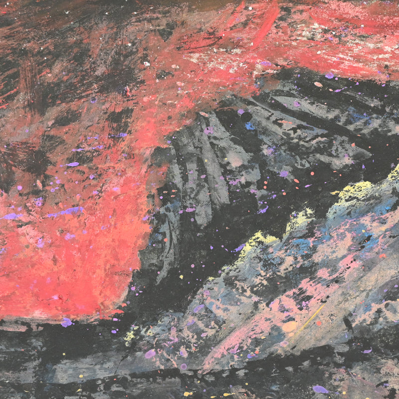 Frantic Framed Nihonga Painting of a Flounder ーのむら 清六 "カレイ図"