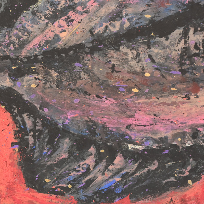 Frantic Framed Nihonga Painting of a Flounder ーのむら 清六 "カレイ図"