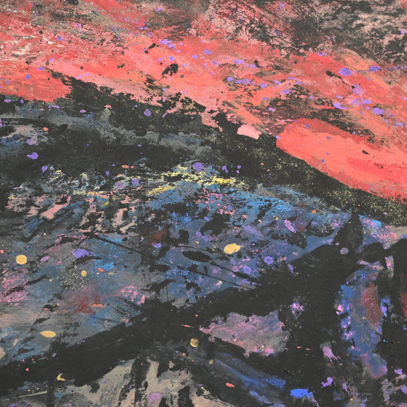 Frantic Framed Nihonga Painting of a Flounder ーのむら 清六 "カレイ図"