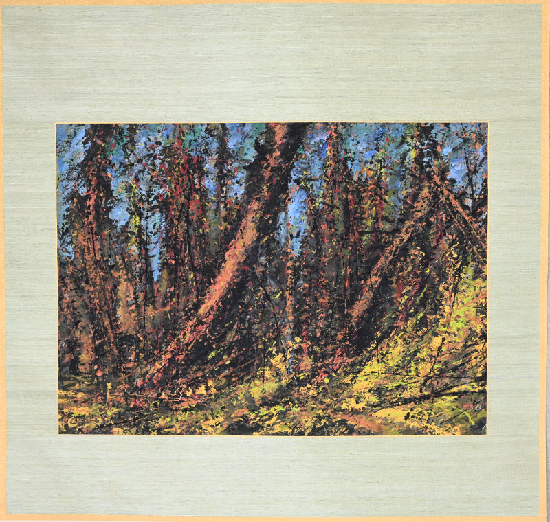 Rare Scroll Mounted Colorful Work ーのむら 清六 "秋山之亀"