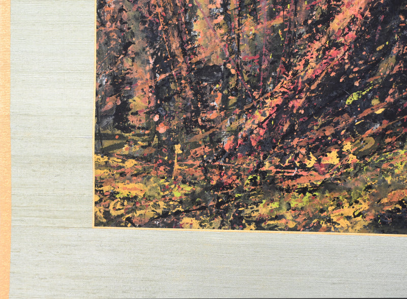 Rare Scroll Mounted Colorful Work ーのむら 清六 "秋山之亀"