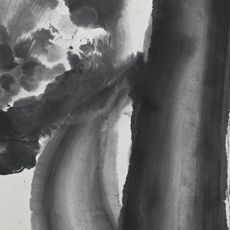 Large Allium Flower Sumi-e Ink Painting ーのむら 清六 "ねぎぼうず"