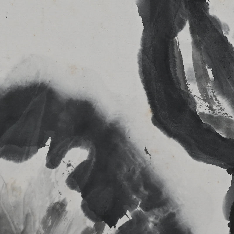 Large Allium Flower Sumi-e Ink Painting ーのむら 清六 "ねぎぼうず"