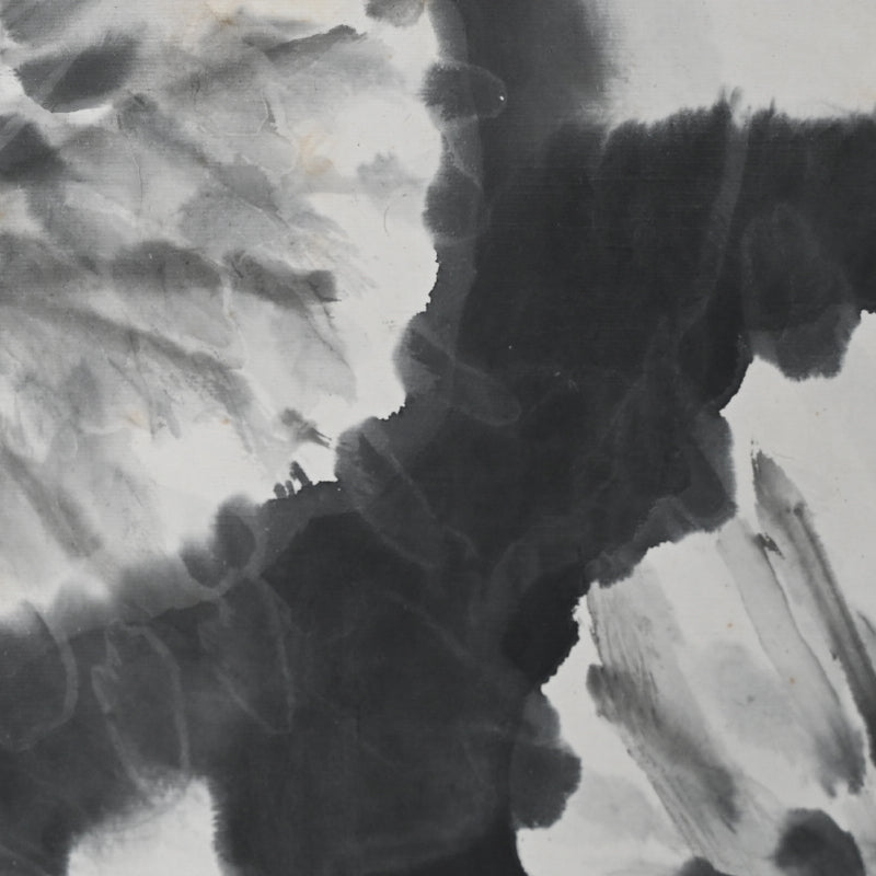 Large Allium Flower Sumi-e Ink Painting ーのむら 清六 "ねぎぼうず"