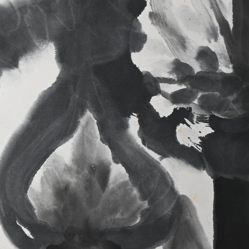 Large Allium Flower Sumi-e Ink Painting ーのむら 清六 "ねぎぼうず"