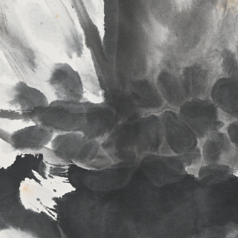 Large Allium Flower Sumi-e Ink Painting ーのむら 清六 "ねぎぼうず"