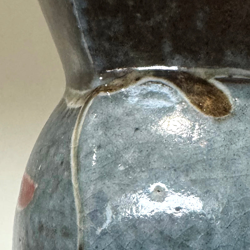 Classic Gosu Henko Vase by Pottery Legend ー河井 寛次郎 “呉須花繪扁壺”