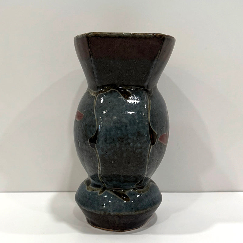 Classic Gosu Henko Vase by Pottery Legend ー河井 寛次郎 “呉須花繪扁壺”