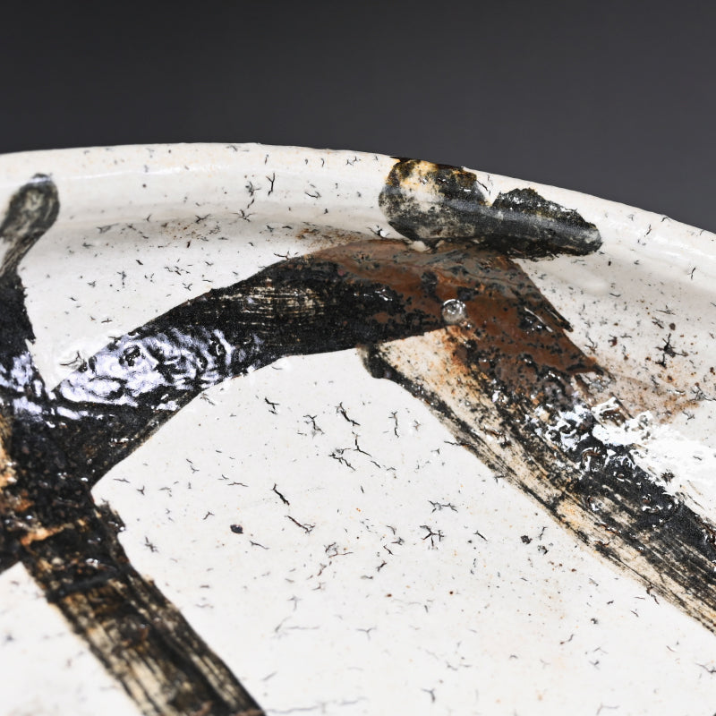 Fabulous Large Bowl ー中川 自然坊 “絵粉引唐津 鉢”