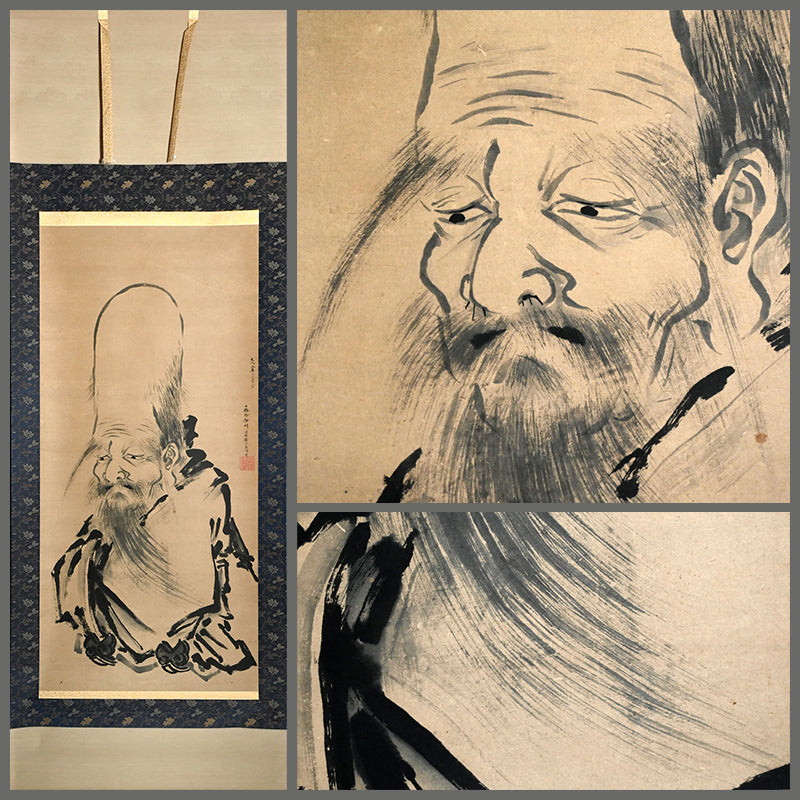 Edo period Painting, Jurojin ー狩野 栄信 “蝶夢圖”