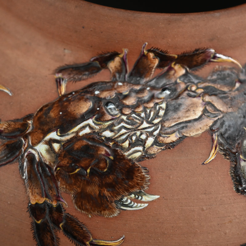 Crabby Vase ー宮川 香山 "素肌 蟹画 花瓶"