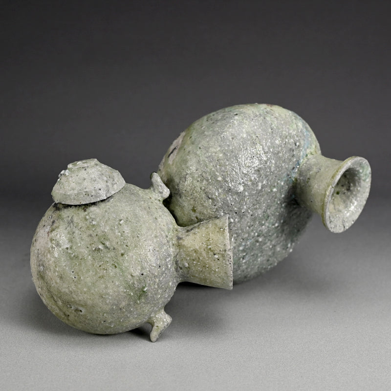 Amazing Kiln Flaw Vase ー辻村 唯 "自然釉平瓶堤瓶"