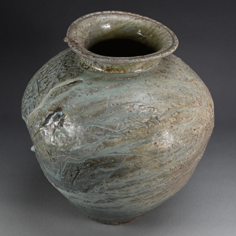 Spectacular Ash Glazed Otsubo ー今井 理桂 "自然釉大壺" 平成4年1992年制作