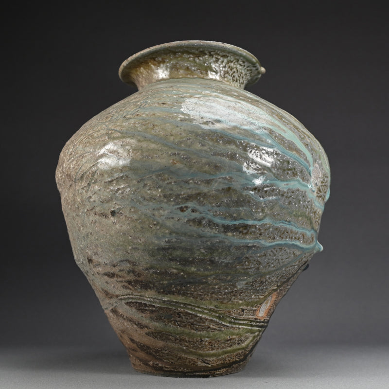 Spectacular Ash Glazed Otsubo ー今井 理桂 "自然釉大壺" 平成4年1992年制作