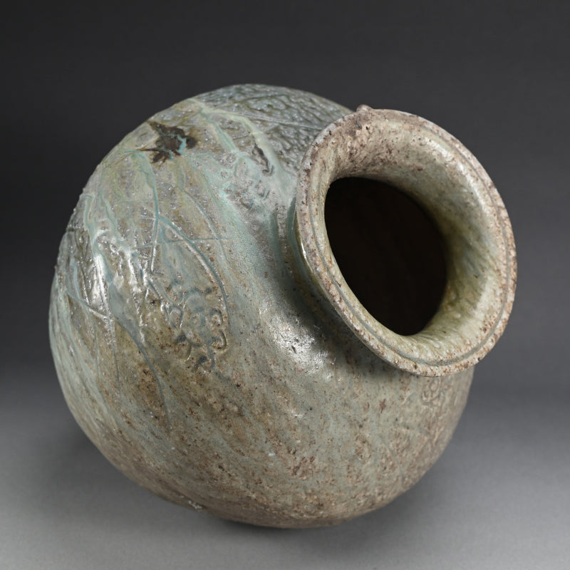 Spectacular Ash Glazed Otsubo ー今井 理桂 "自然釉大壺" 平成4年1992年制作