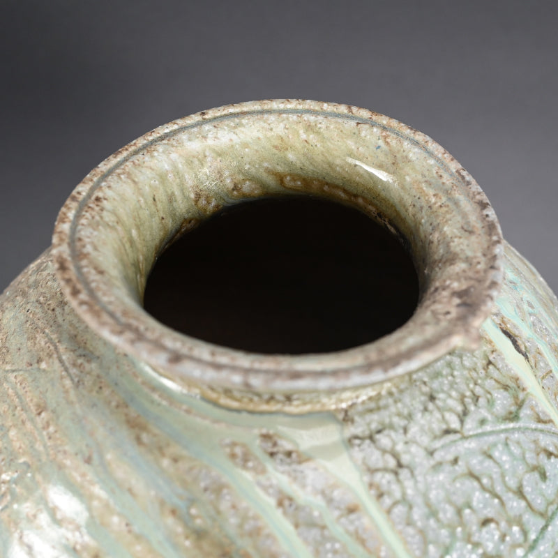 Spectacular Ash Glazed Otsubo ー今井 理桂 "自然釉大壺" 平成4年1992年制作