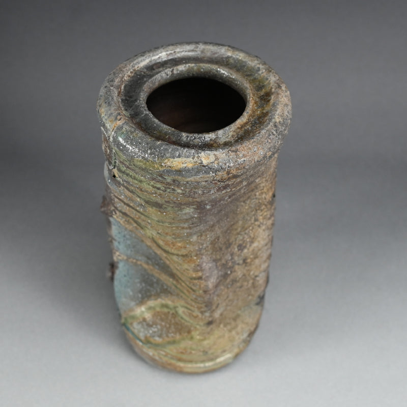 Charred Natural Ash Glazed Vase ー今井 理桂 "自然釉花生"