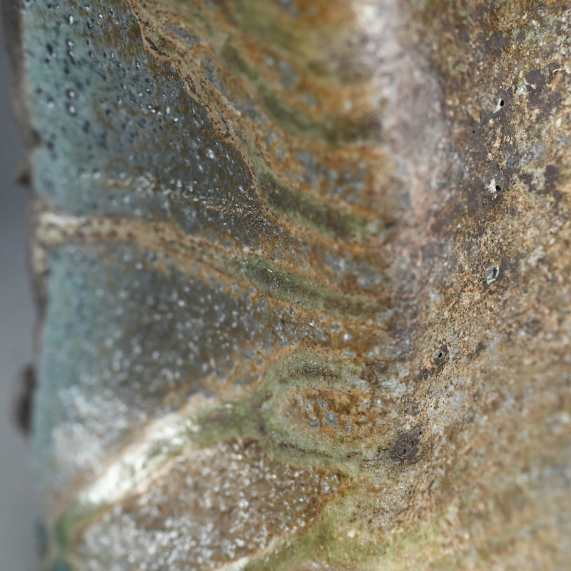 Charred Natural Ash Glazed Vase ー今井 理桂 "自然釉花生"