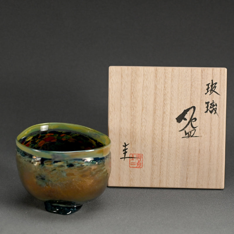 Silver-Glass Chawan Tea Bowl ー奥島 圭二 “玻璃盌”