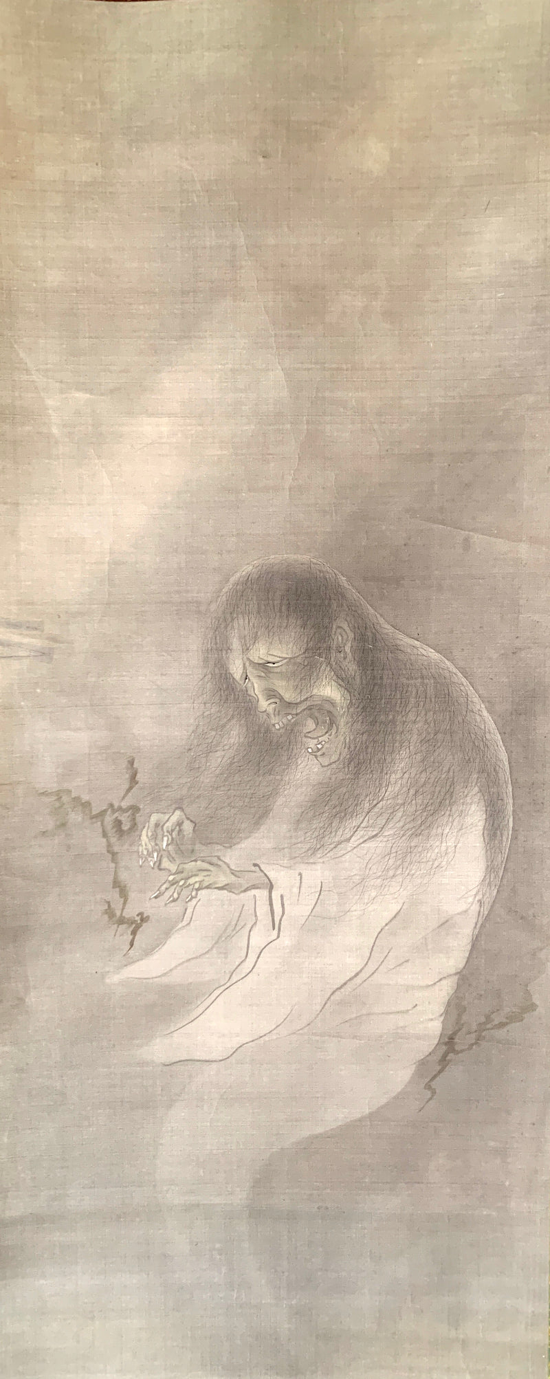 Anonymous Antique 19th Century Japanese Ghost Scroll