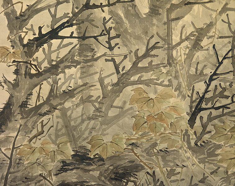 Taisho p. Museum Quality Scroll, Hawk ー鈴木 啓処 "枯木就鳥"