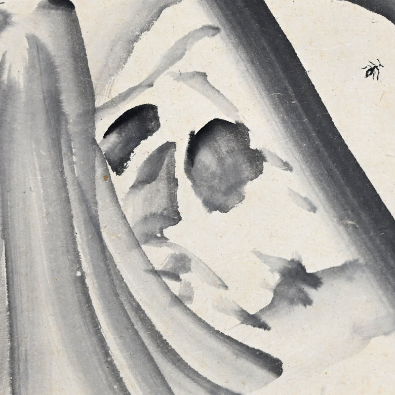 Meiji p. Zen Skull Painting ー尾竹 竹坡