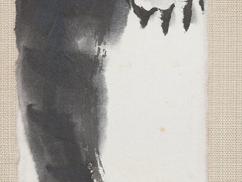 Evocative Ink Painting Mounted as a Scroll ーのむら 清六 "かじか"