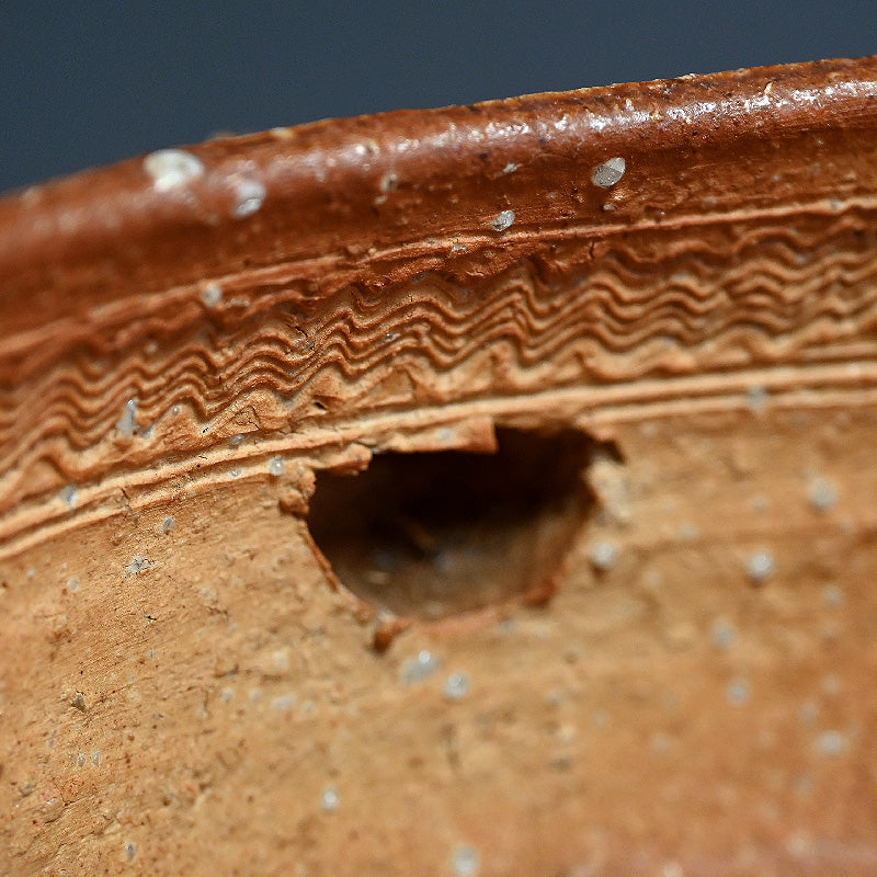 Large Iga Katakuchi Bowl ー小島 憲二 "伊賀焼 片口鉢"