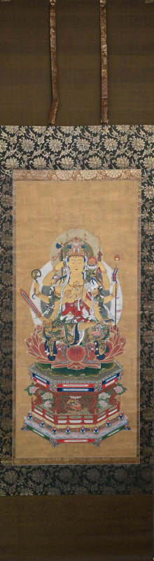 Rare Edo p. Japanese Buddhist Scroll, Daizuigu Bosatsu ー"大隨求菩薩尊像"