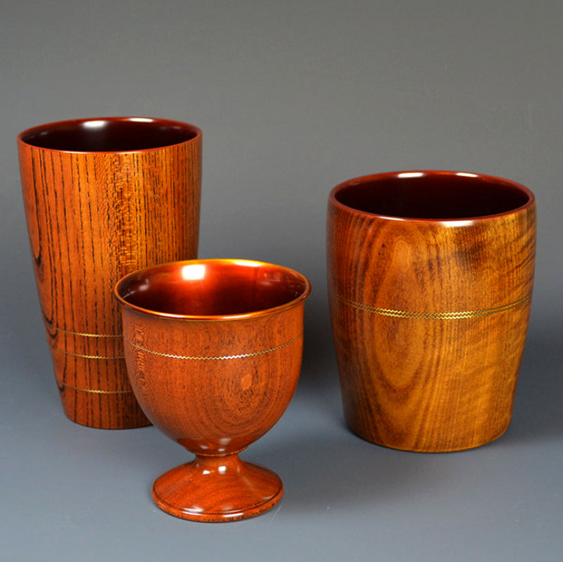Lacquered Wooden Cups ー川北 浩彦