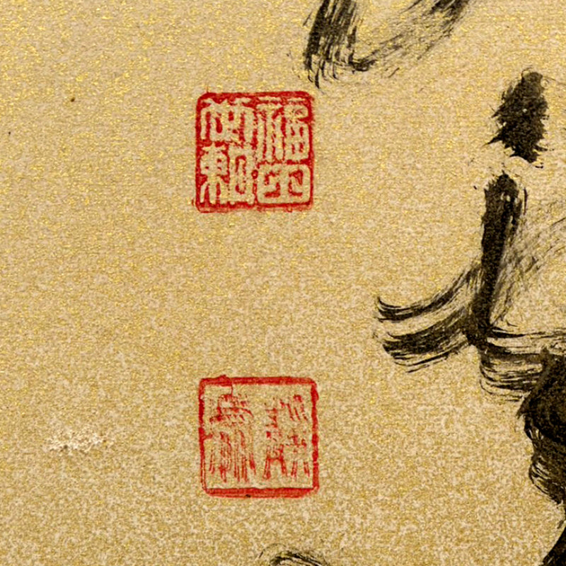 6 panel Screen Pair, Immortal Pine ー福田 古道人 "六曲一双 老松"