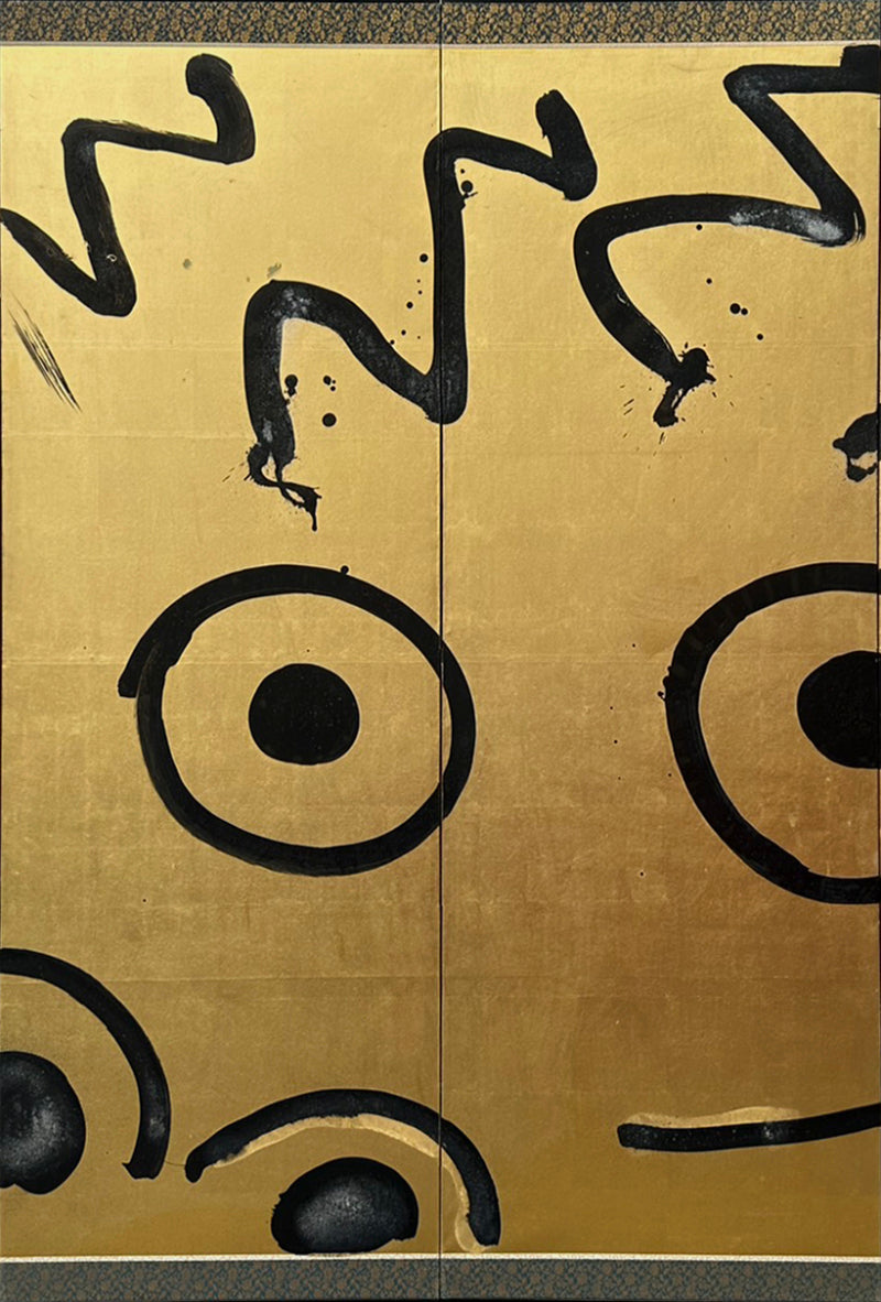 6 panel Gold Screen, Dragon ー今井 アレクサンダー