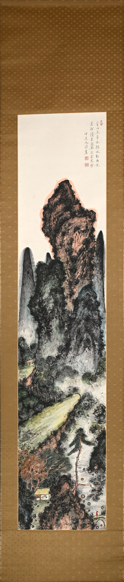 Masterpiece Colorful Mountain-scape ー福田 古道人 “春山緑水圖”