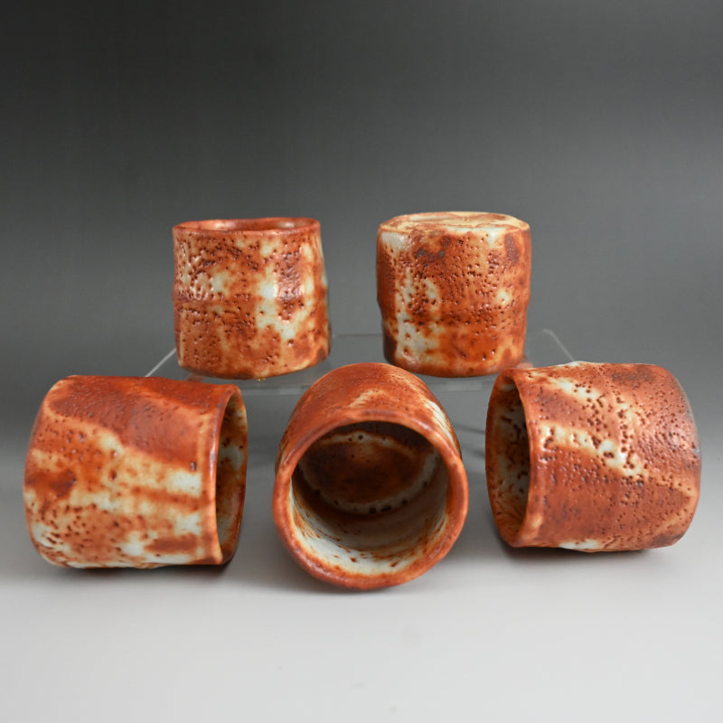 LNT 5 pc. Shino Cup Set ー加藤 孝造 “志野湯呑”