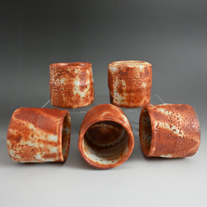 LNT 5 pc. Shino Cup Set ー加藤 孝造 “志野湯呑”