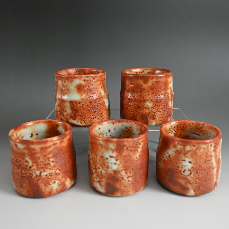 LNT 5 pc. Shino Cup Set ー加藤 孝造 “志野湯呑”