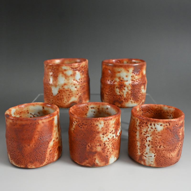 LNT 5 pc. Shino Cup Set ー加藤 孝造 “志野湯呑”