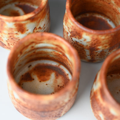 LNT 5 pc. Shino Cup Set ー加藤 孝造 “志野湯呑”