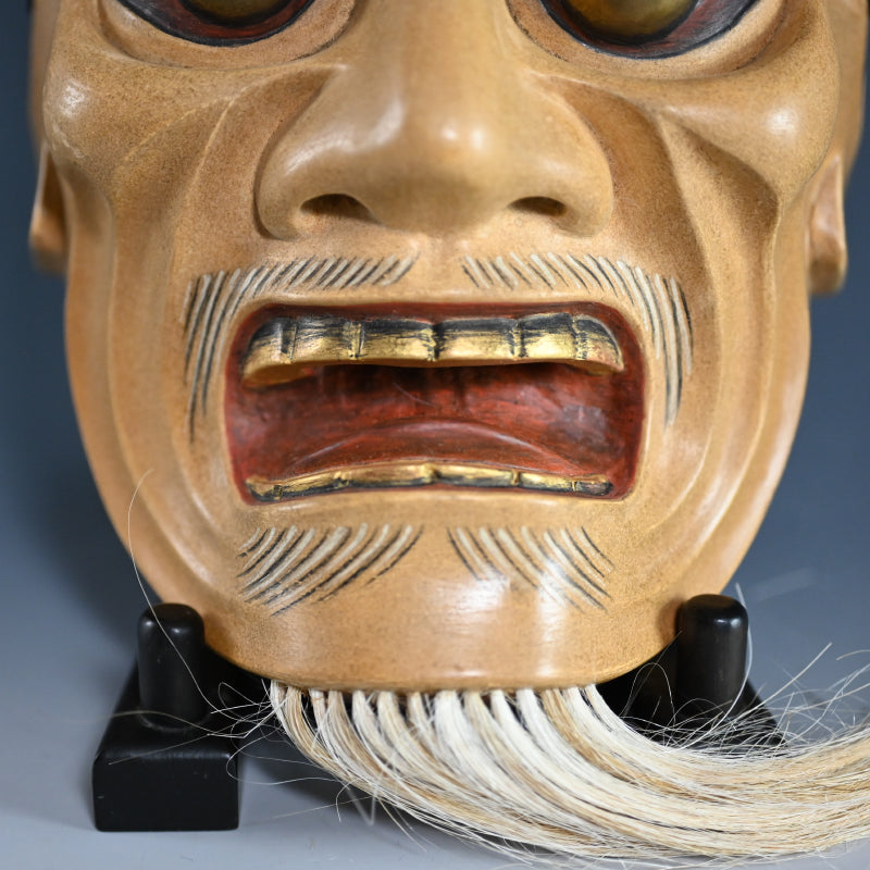 Japanese Noh Mask named “ AKUJYOU” (Evil Lieutenant)