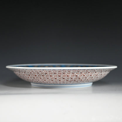 Exquisite Platinum Glaze Porcelain Plate  ―"純プラチナ彩　福良雀"