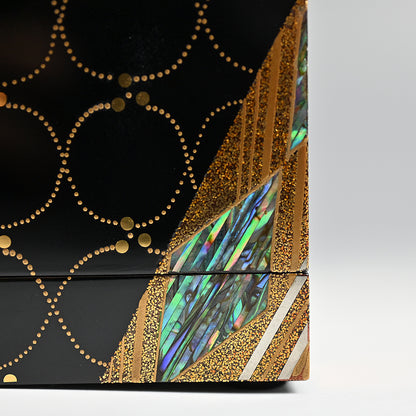 Nishiki Pattern Lacquer Box ー服部 峻昇 “耀貝飾箱 彩華”