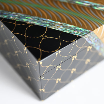 Brocade Pattern Lacquer Boxー服部 峻昇 “耀貝飾箱 彩華”