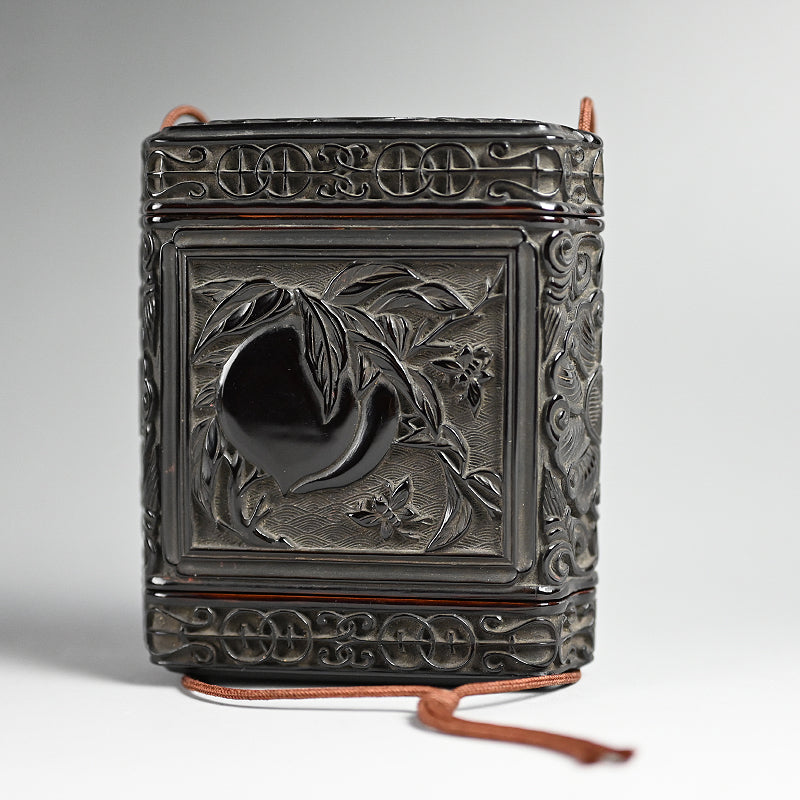 Important Tamakaji Zokoku I Published Carved Lacquer Inro
