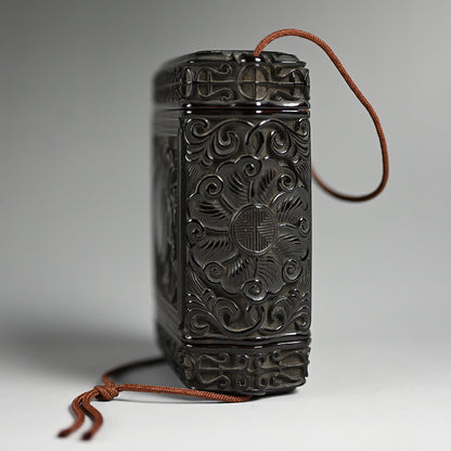 Important Tamakaji Zokoku I Published Carved Lacquer Inro