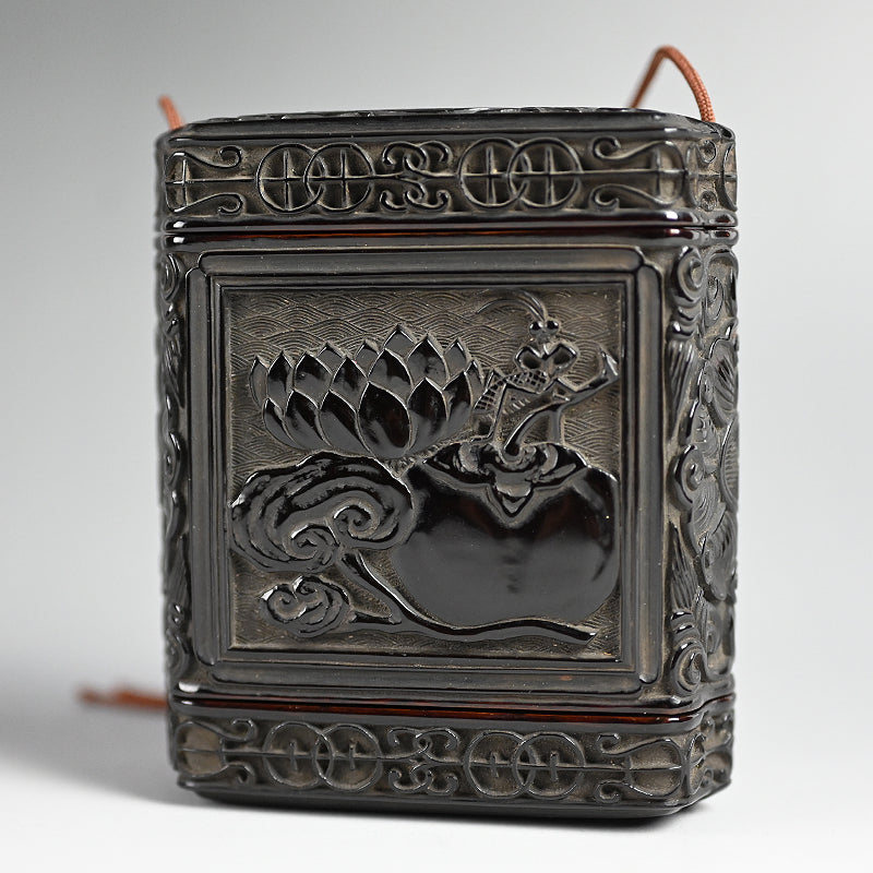 Important Tamakaji Zokoku I Published Carved Lacquer Inro