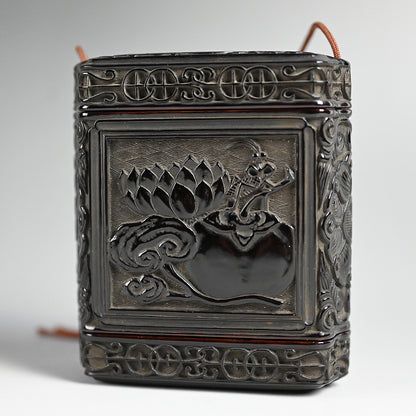Important Tamakaji Zokoku I Published Carved Lacquer Inro