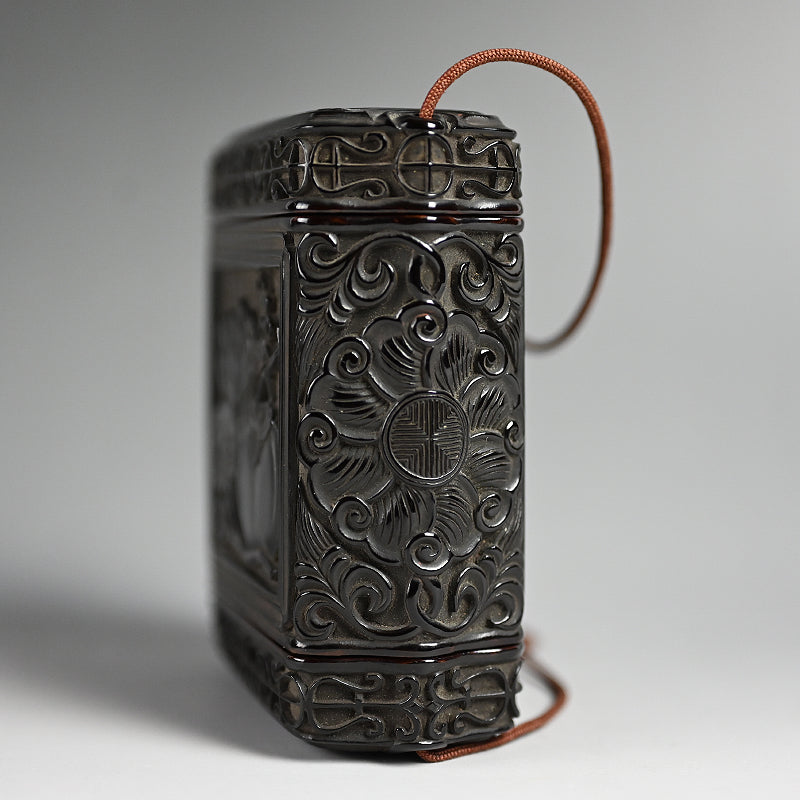 Important Tamakaji Zokoku I Published Carved Lacquer Inro