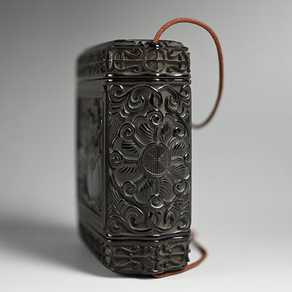 Important Tamakaji Zokoku I Published Carved Lacquer Inro