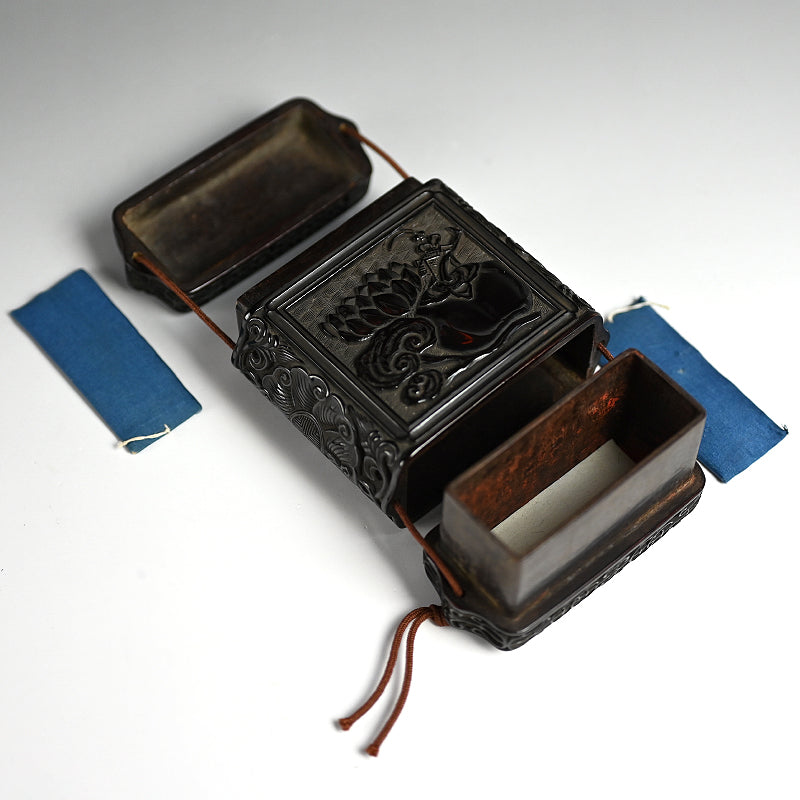 Important Tamakaji Zokoku I Published Carved Lacquer Inro